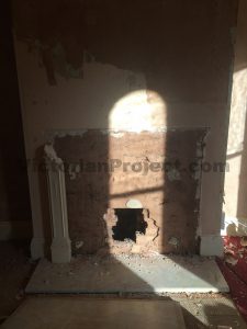 uncovering old fireplace