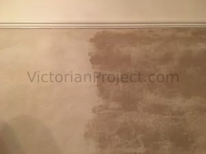 old living room wall restoration