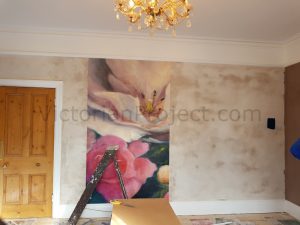 Fitting a wall mural